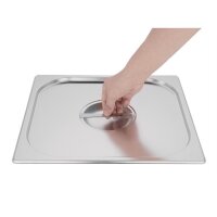 Vogue GN-Behälter GN2/3 - 6,5cm - 5,5 L - 4 Behälter + Deckel - Edelstahl