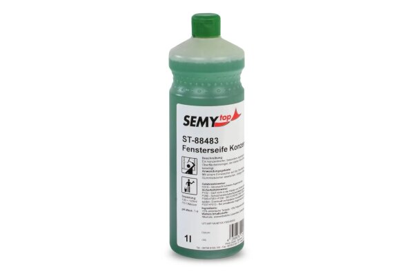 SemyTop Fensterseife - Konzentrat - 12 Flaschen à 1 Liter - Glasreiniger