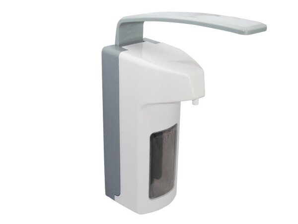 Desinfektionsspender für 500 ml Flaschen - langer Armhebel - weiß - Desinfektionsmittelspender
