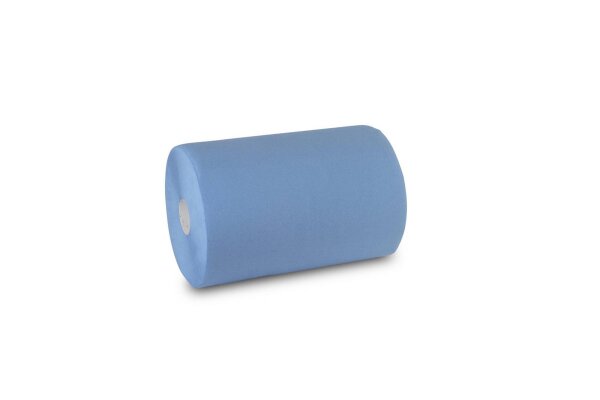 Industriepapierrollen FUNNY - Putzpapier - blau - 37,5 cm breit - 2 Rollen