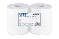 Jumbo Toilettenpapier FUNNY - 2- lagig - hochweiß -...
