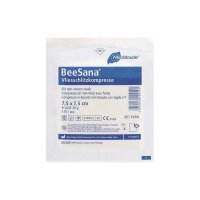 1400 BeeSana Vliesschlitzkompressen - steril - 6-fach -...
