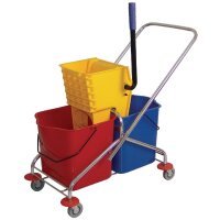 Jantex doppelter Moppeimer mit Mopppresse - 2 x 23L