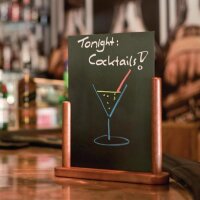 Securit Tischtafeln - Mahagoni - Schreibfläche: A4 (30 x 21cm)