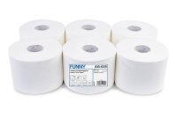 Jumbo Toilettenpapier FUNNY - 2- lagig - weiß - 6...