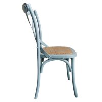 Bolero Esszimmerstühle - Birkenholz - antik blau - 4 Stühle
