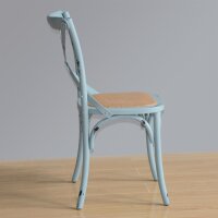 Bolero Esszimmerstühle - Birkenholz - antik blau - 4 Stühle