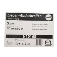 Medi-Inn Liegenabdeckungen - 2-lagig - 9 Rollen - versch. Breiten