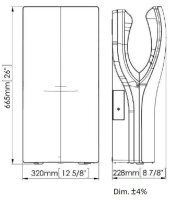 Twinflow Händetrockner - Hands in Prinzip - 420 -1100 Watt - versch. Farben