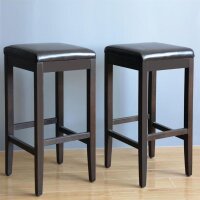 2 Bolero Barhocker | Kunstleder | dunkelbraun