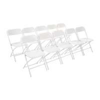 10 Bolero leichtgewichtige Klappstühle | weiß
