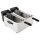 Caterlite Doppelfritteuse - 2 x 3,5L -  2KW - Edelstahlgehäuse