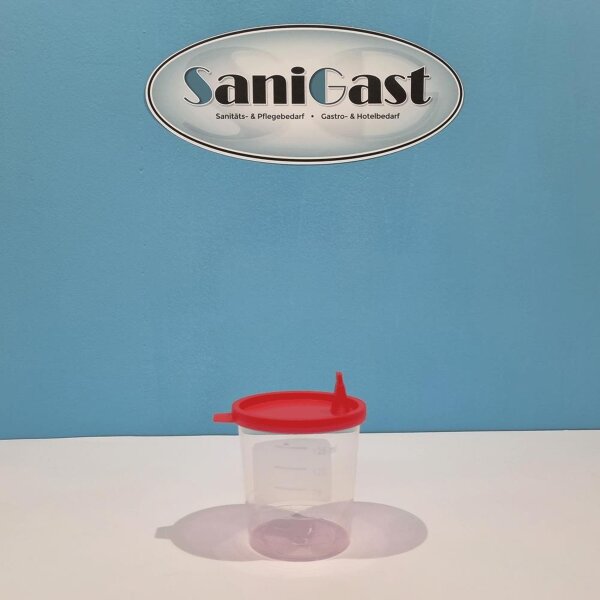 100 Medi-Inn Urinprobenbecher 125 ml - Schnappdeckel und Graduierung bis 125 ml