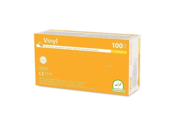 Medi-Inn Vinylhandschuhe Light - transparent - Gr. S - XL 1000 Einmalhandschuhe