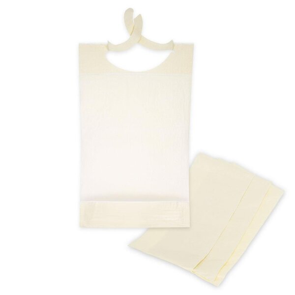 600 Schutzservietten - latexfrei - 1-lagig - apricot - Lätzchen