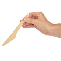 1000 Messer | Fiesta Green Einweg Holzbesteck | Biologisch abbaubar