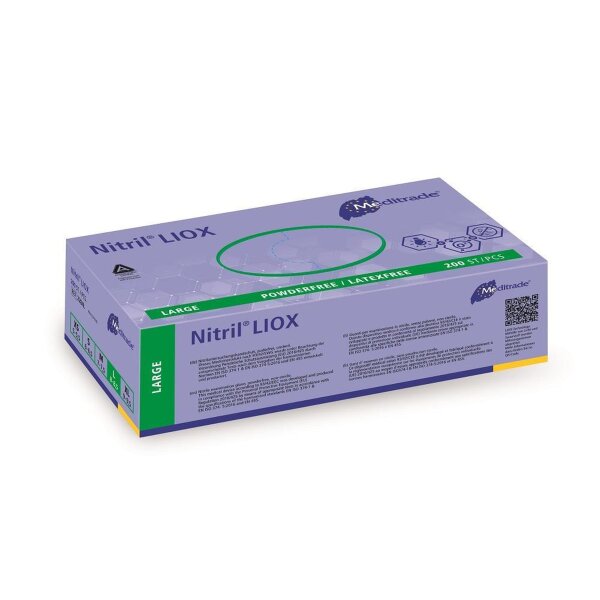 2000 Nitril-Handschuhe Liox  keimtötend  latexfrei  Einmalhandschuhe Gr. XS - XL