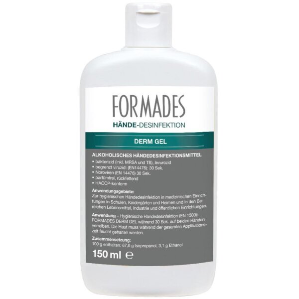 FORMADES Händedesinfektion Derm Gel - Handdesinfektion - 150 oder 500 ml