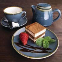 6 Olympia Kiln Coupeteller Ozean | 17,8cm | Pozellan | Teller spülmaschinenfest