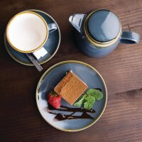 6 Olympia Kiln Coupeteller Ozean | 17,8cm | Pozellan | Teller spülmaschinenfest