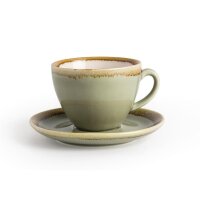 6 Olympia Kiln Cappuccinotassen Moos | 23cl | Porzellan |...
