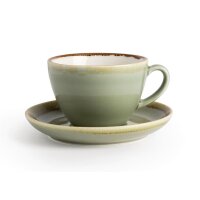 6 Olympia Kiln Cappuccinotassen Moos | 34cl | Porzellan |...