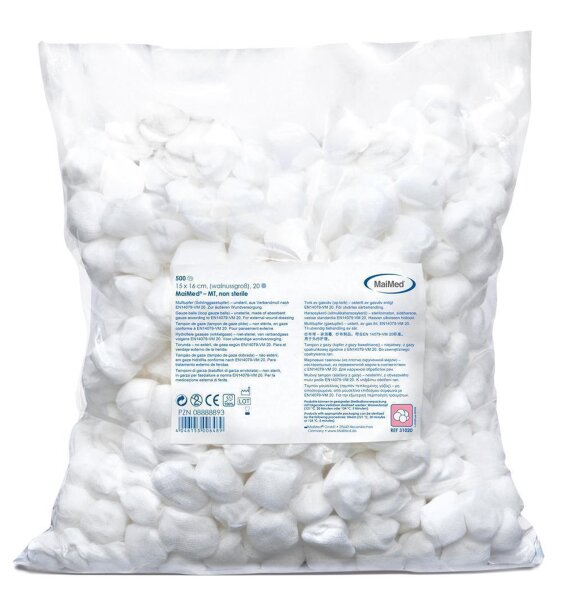 MaiMed Mulltupfer | unsteril | versch. Größen | 20-fädig | Tupfer