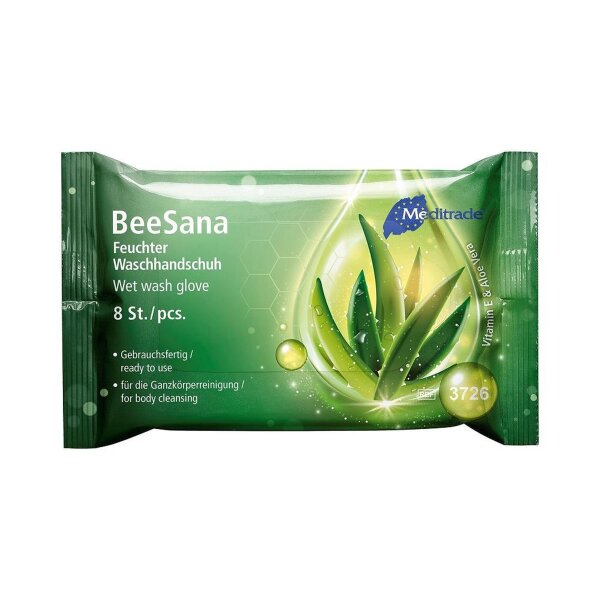 192 feuchte Waschhandschuhe - BeeSana Einmalwaschlappen