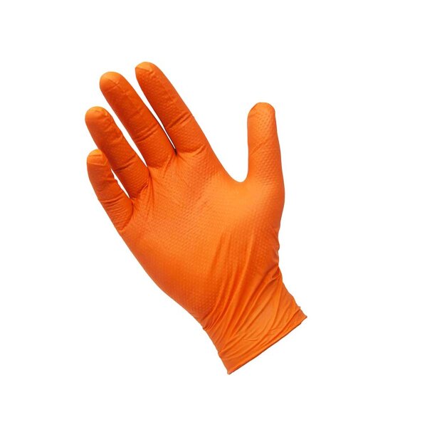 1000 Unigloves Pro.tect Orange HD Nitrilhandschuhe | Gr. S - XL | Einweghandschuhe