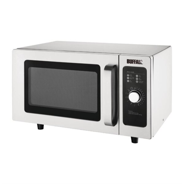 Buffalo Professional Mikrowelle | 25L | 1000W | Manuelle Steuerung | Edelstahl