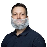 1000 Nitras Bartmasken | weiß | Vliesstoff