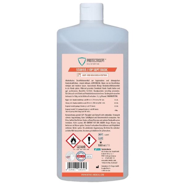 Protectasept OP Sept Basic | Haut- und Händedesinfektion | 10 x 1000 ml