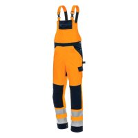 Nitras Motion Tex Viz lange Warnschutz Latzhose | orange...