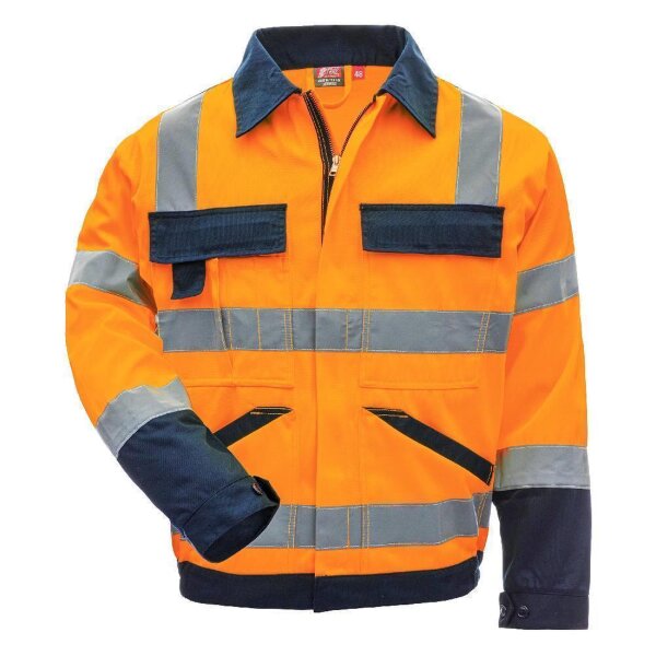 Nitras Motion Tex VIZ Warnschutz Arbeitsjacke | orange | Gr. 24